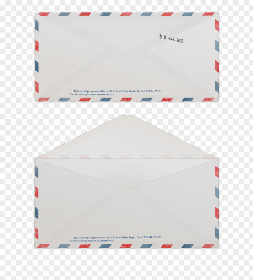 Retro Envelope Letter Blue Red PNG