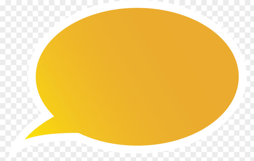 Voice Bubble Yellow Orange Font PNG