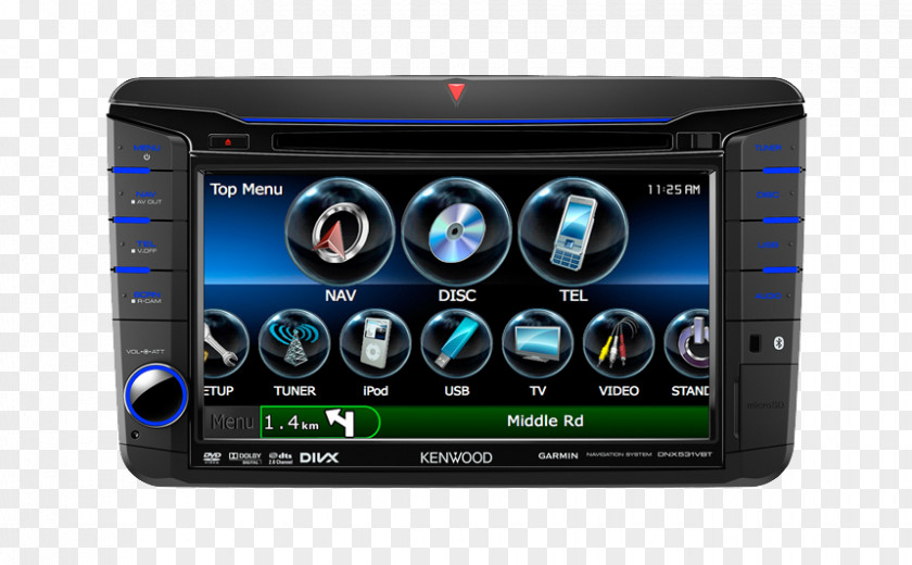 Car GPS Navigation Systems Vehicle Audio Kenwood Corporation Automotive Head Unit PNG