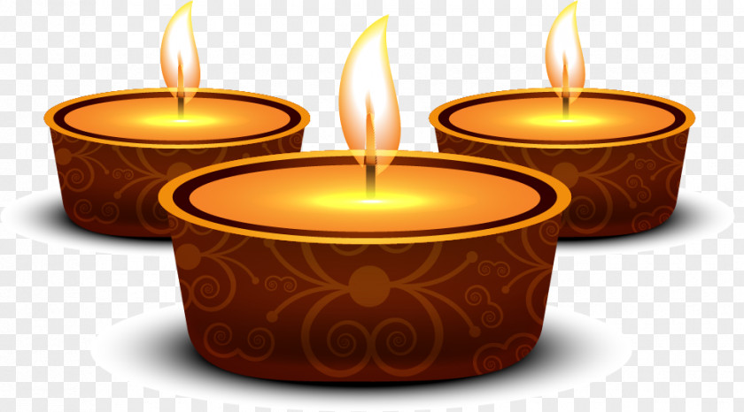 Diwali Greetings And Gold Ring Diya Download PNG