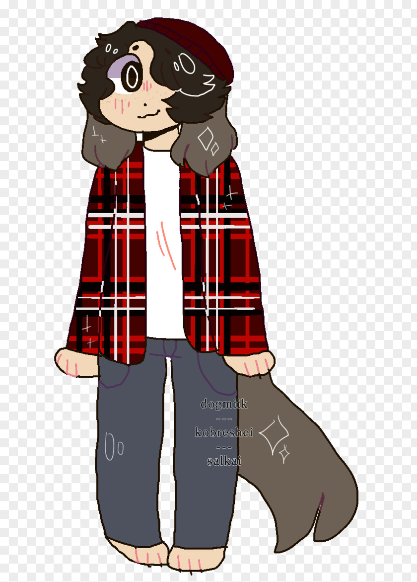 Finn Wolfhard Tartan Cartoon Character Animal PNG