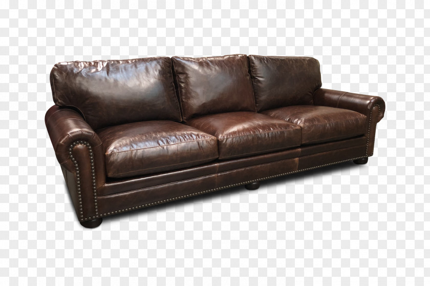 Leather Vintage Loveseat Couch Sofa Bed Product PNG