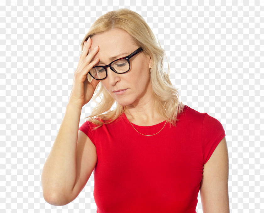 Stress Woman Migraine Tension Headache Severe Anxiety PNG