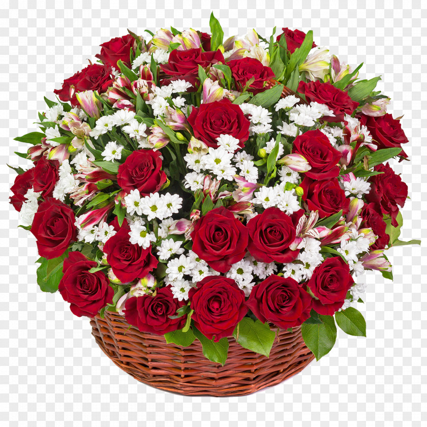 A Basket Of Flowers Flower Bouquet Food Gift Baskets Rose PNG