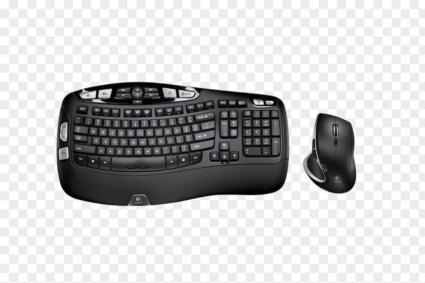 Computer Mouse Keyboard Wireless Logitech Ergonomic PNG