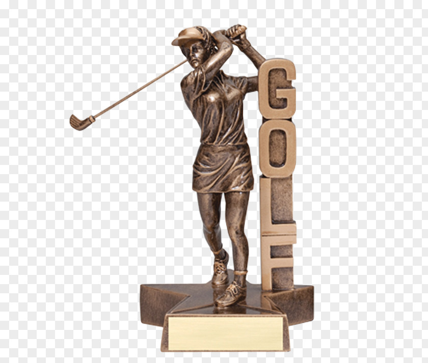 Golf Trophy Award Silver Medal PNG