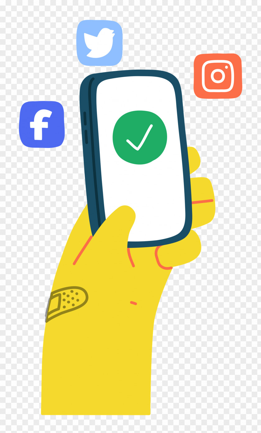 Phone Checkmark Hand PNG