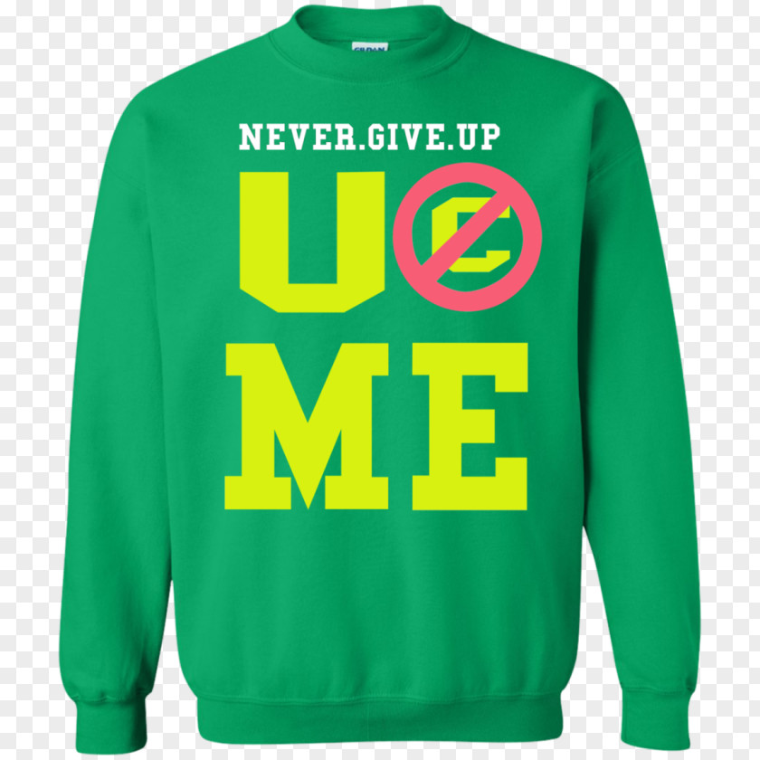 Never Give Up Hoodie T-shirt Sweater Crew Neck PNG
