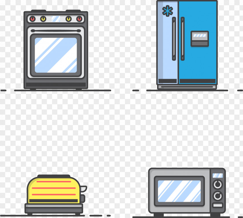 Double Door Refrigerator Kitchen Home Appliance PNG