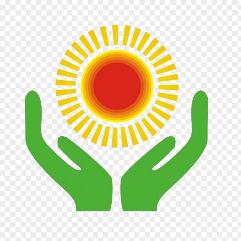 Hands Care Sun Pixel Icon PNG