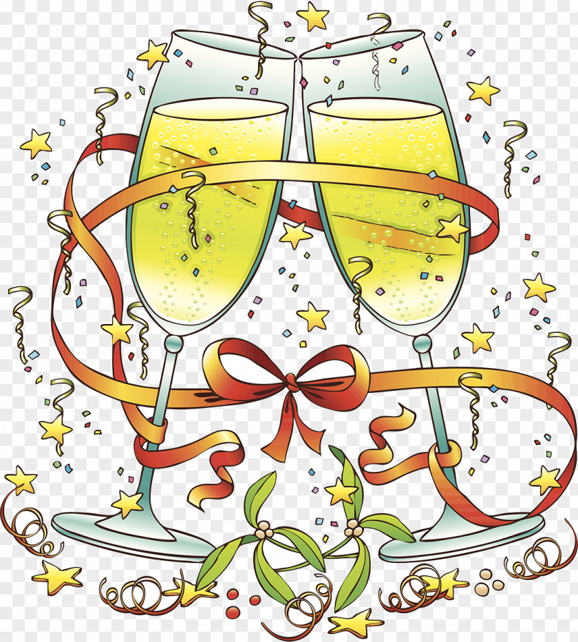 Christmas Glass Prosecco Champagne Sparkling Wine PNG