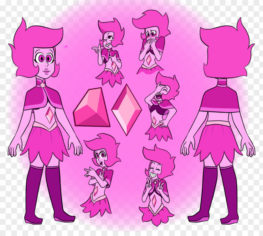 Diamond Pink Fan Art Color PNG