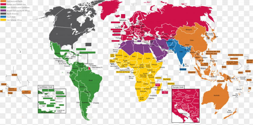 Physical Map World Region Geography Old PNG