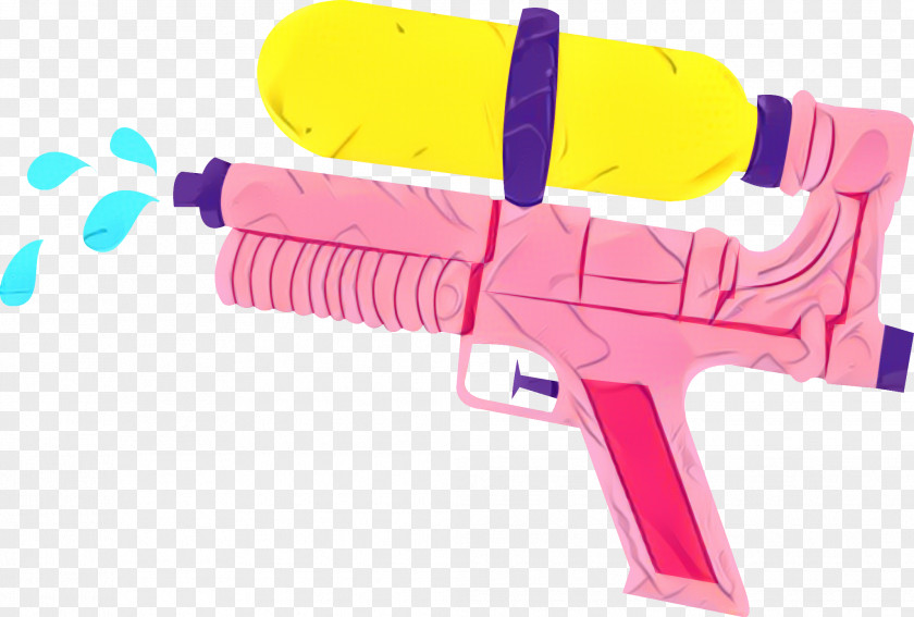Pink M Gun Cartoon PNG