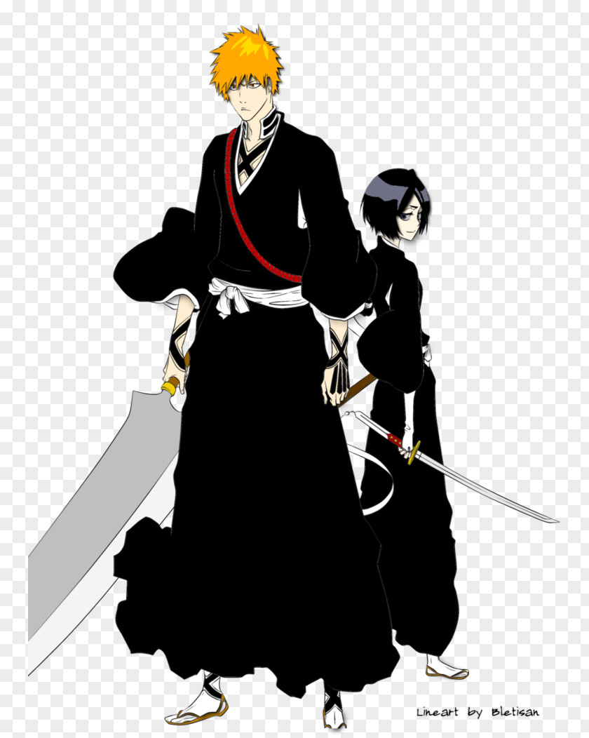 Bleach Rukia Kuchiki Ichigo Kurosaki Renji Abarai Byakuya Kenpachi Zaraki PNG