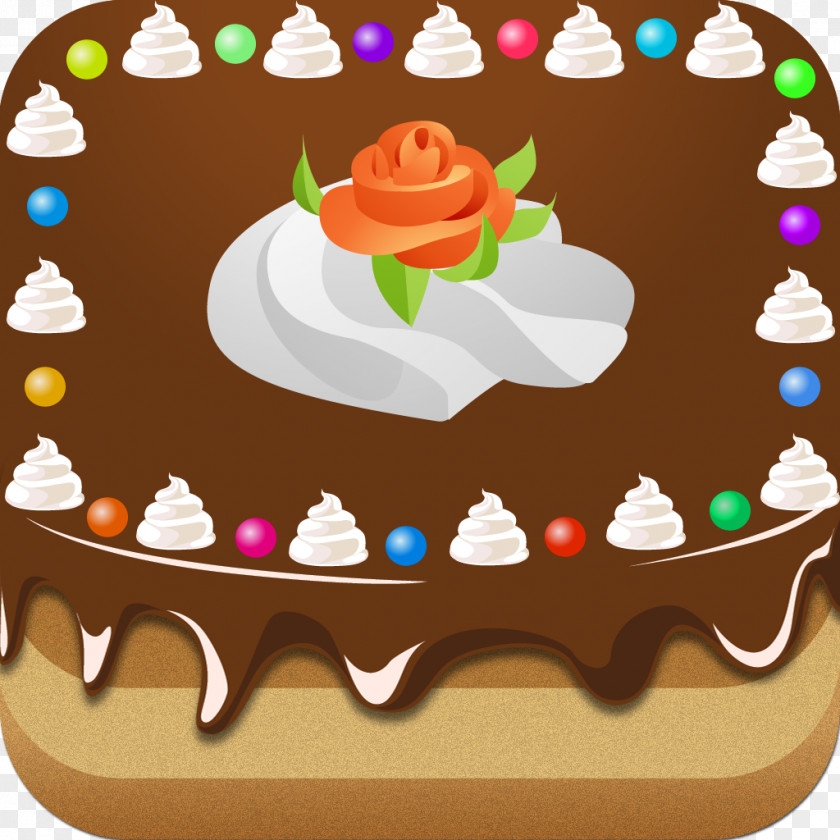 Chocolate Cake Torte Decorating Royal Icing PNG