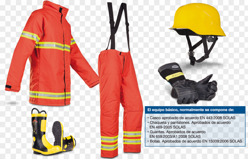Firefighter Fireproofing Outerwear Personal Protective Equipment Suit PNG