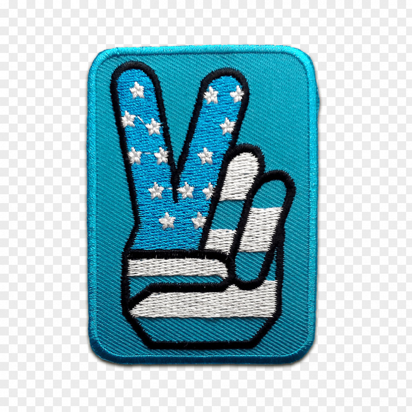 Victory And Peace Day Blue Embroidered Patch White Black Green PNG