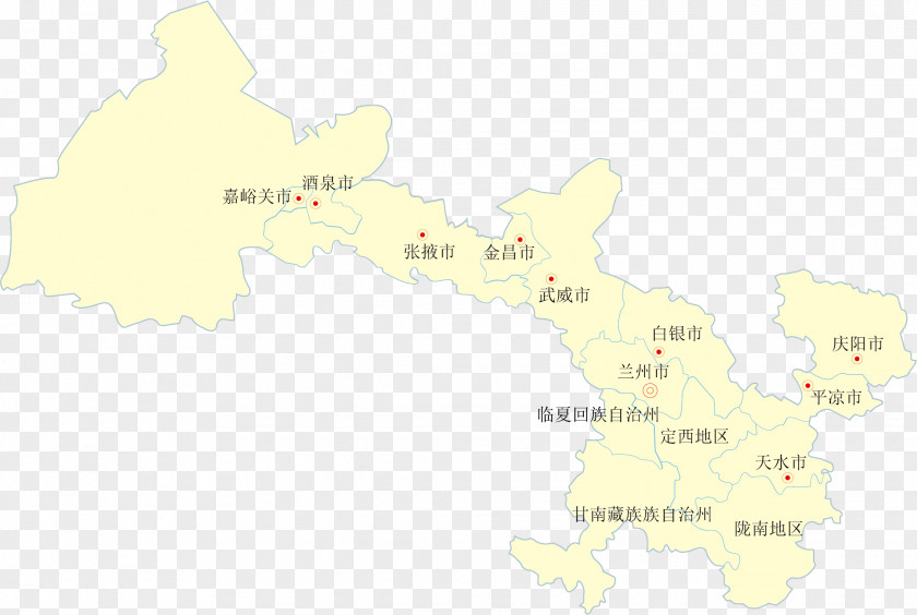 Gansu Vector Map Area Animal PNG
