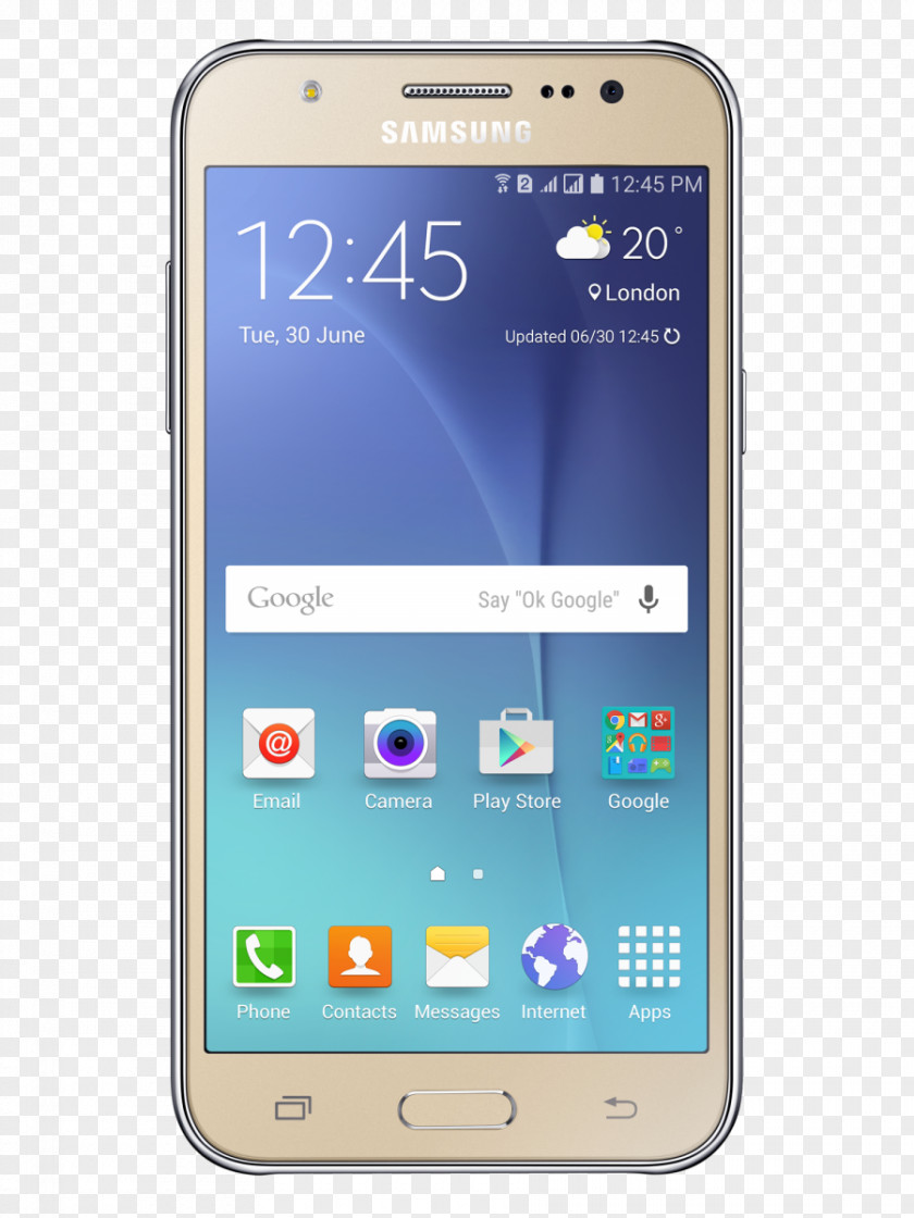 Samsung Galaxy J5 (2016) LTE Gold Super AMOLED PNG