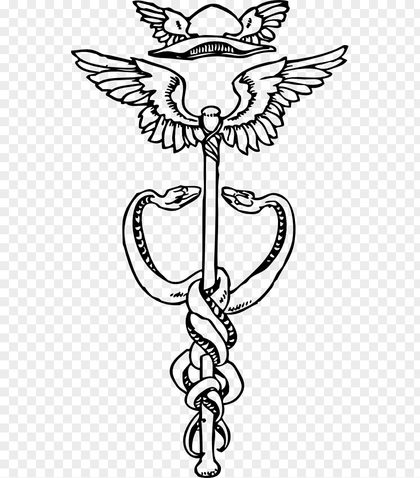 Aesculapian Snake Staff Of Hermes Caduceus As A Symbol Medicine Clip Art PNG