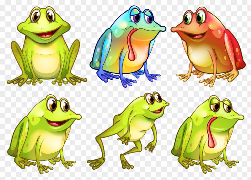 Cartoon Frog Collection Comics Illustration PNG