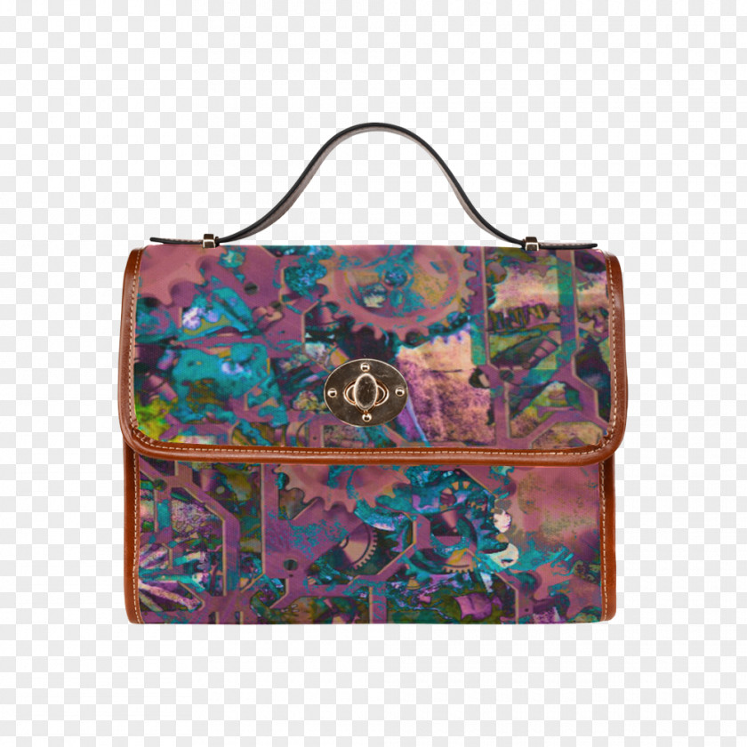 Handbag Watercolor Abstract Art Messenger Bags Turquoise Rectangle PNG