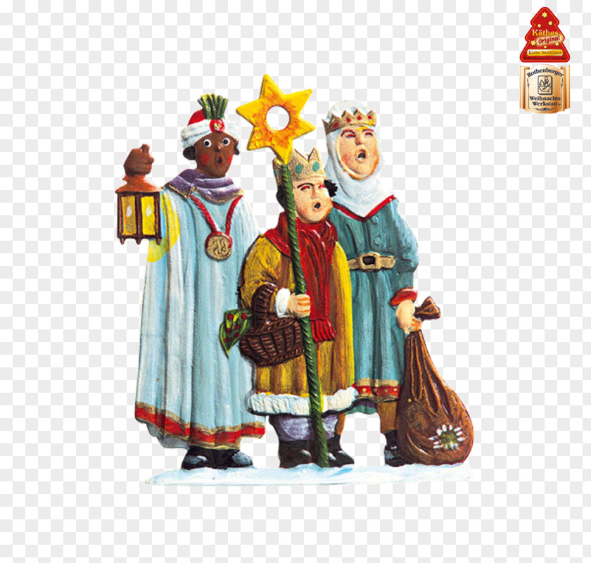 Handpainted Santa Claus Middle Ages Costume Design Figurine PNG