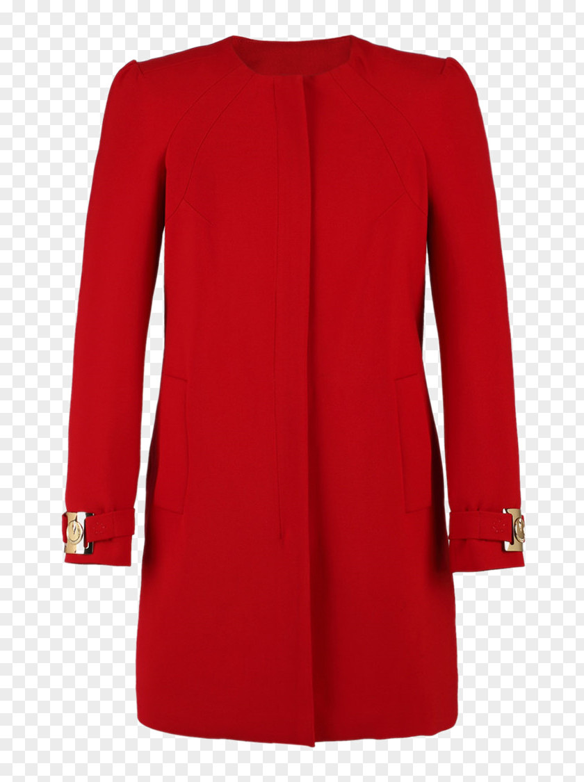 Ms. Long Coat Jacket Overcoat Collar White PNG