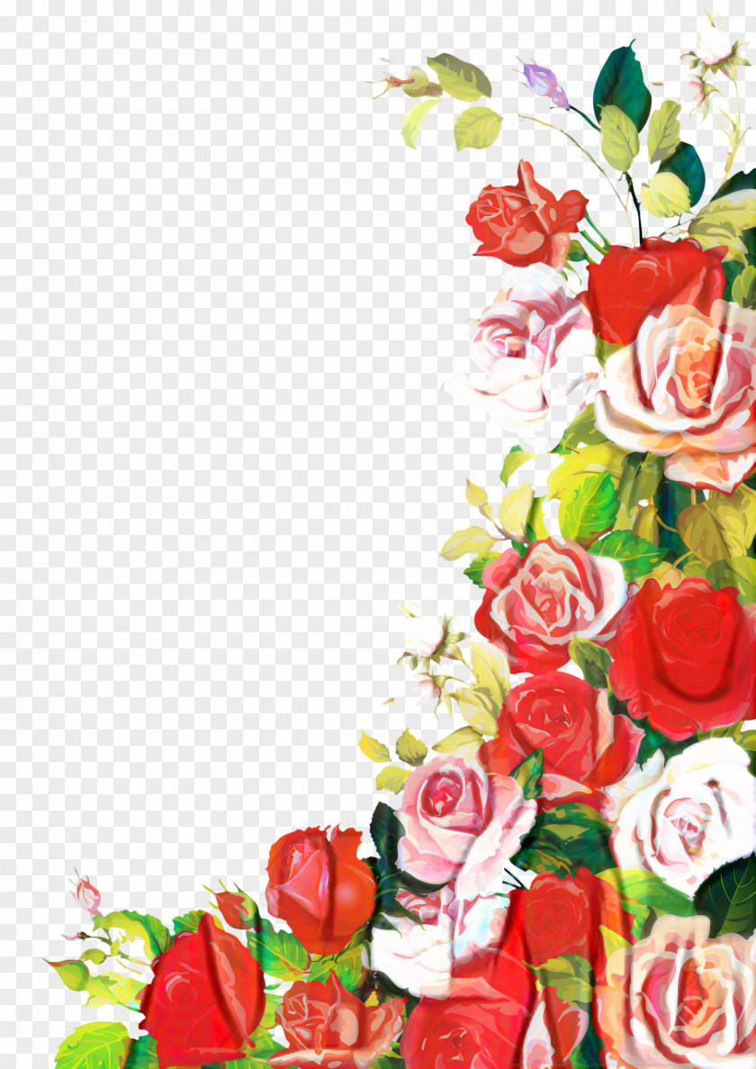 Rose Family Bouquet Happy Birthday Background PNG