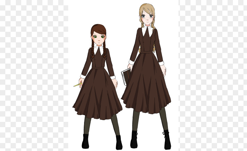 School Uniform Brown Hair Outerwear PNG