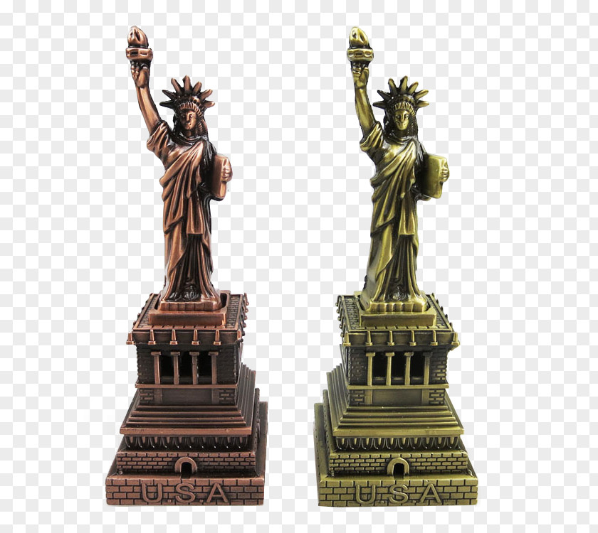 Europe And The Statue Of Liberty Sculpture Wrought Iron Figurine PNG