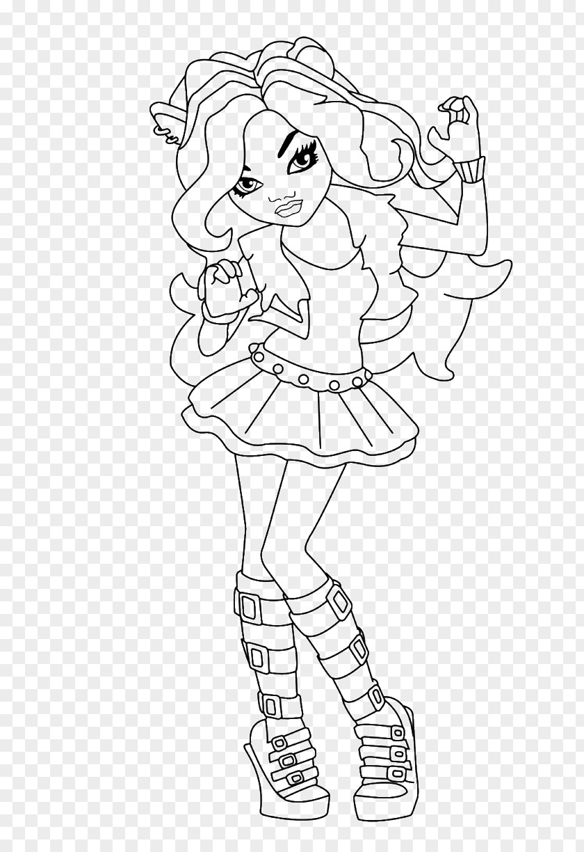 Wolf Coloring Pages Online Book Monster High Clawdeen Doll Illustration Zentangle PNG