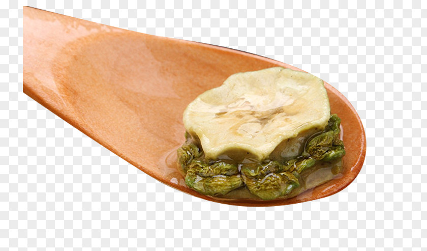 Bitter Melon Slices In A Spoon Tea Green PNG