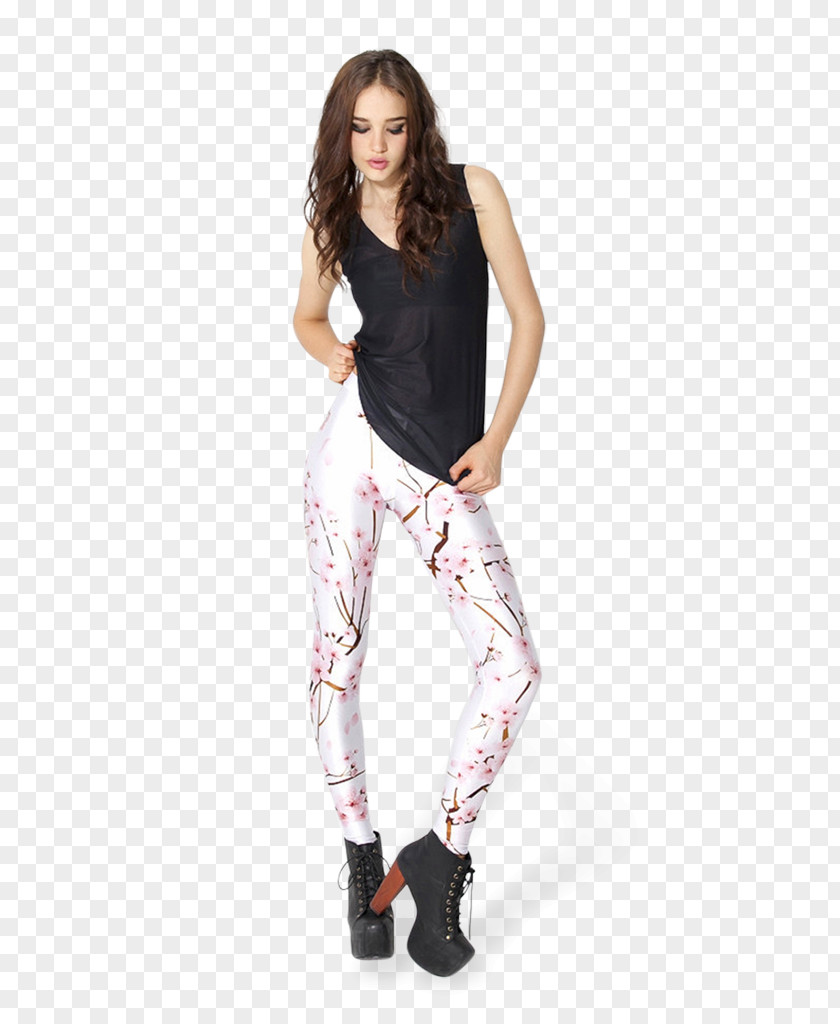 Cherry Blossom Leggings Yoga Pants Clothing PNG