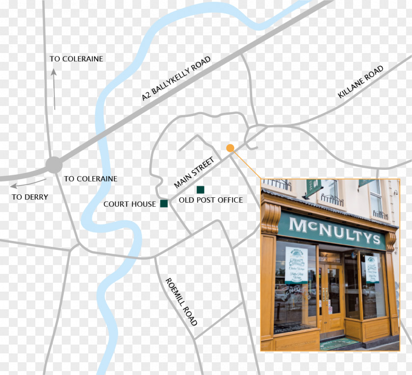 Fish Takeaway And Chips McNulty's Food BT49 0ET Map PNG