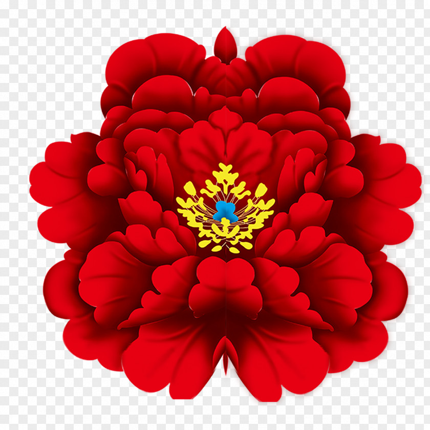 Red Peony Moutan Chinese New Year Download PNG