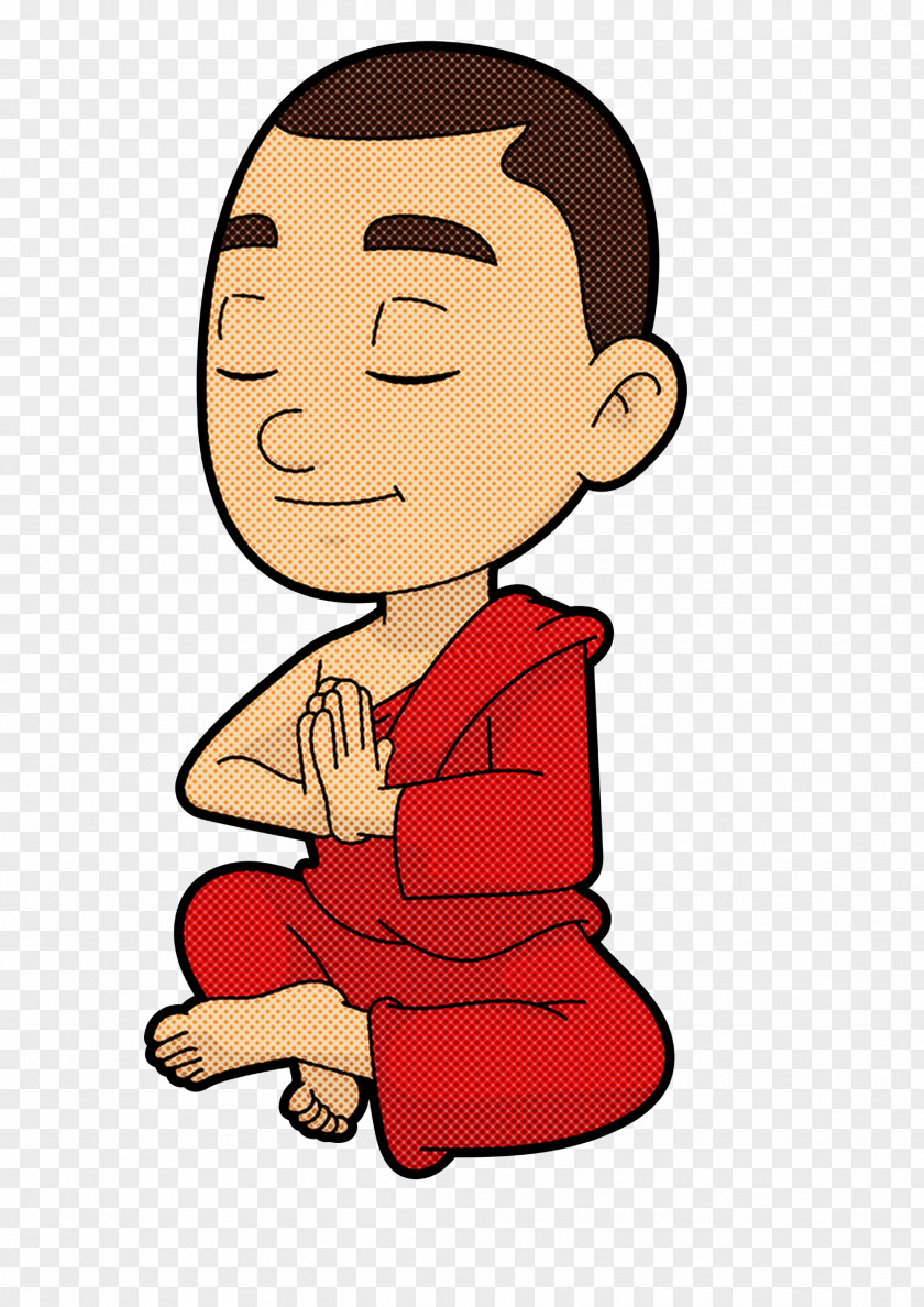 Child Pleased Cartoon Finger Cheek Thumb Gesture PNG