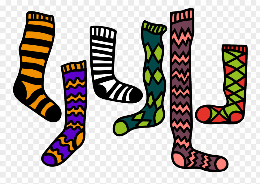 Clown Socks Sock Stocking Graphic Design Drawing PNG