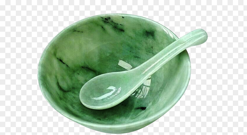 Green Emerald Bowl Spoon PNG