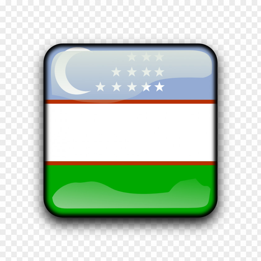 Rectangle Flag Of Uzbekistan State PNG