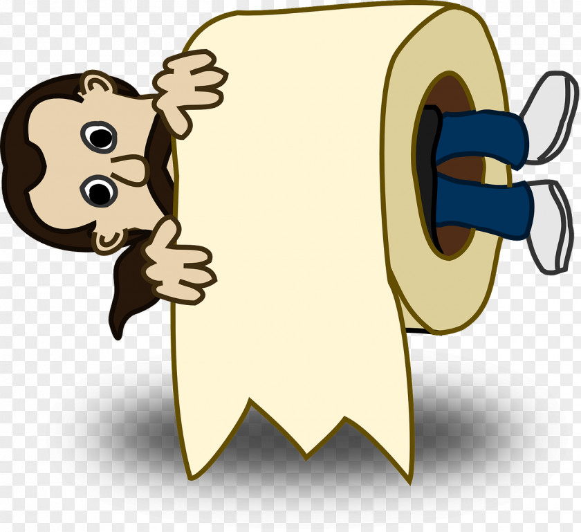 Toilet Paper Cartoon Comics Clip Art PNG