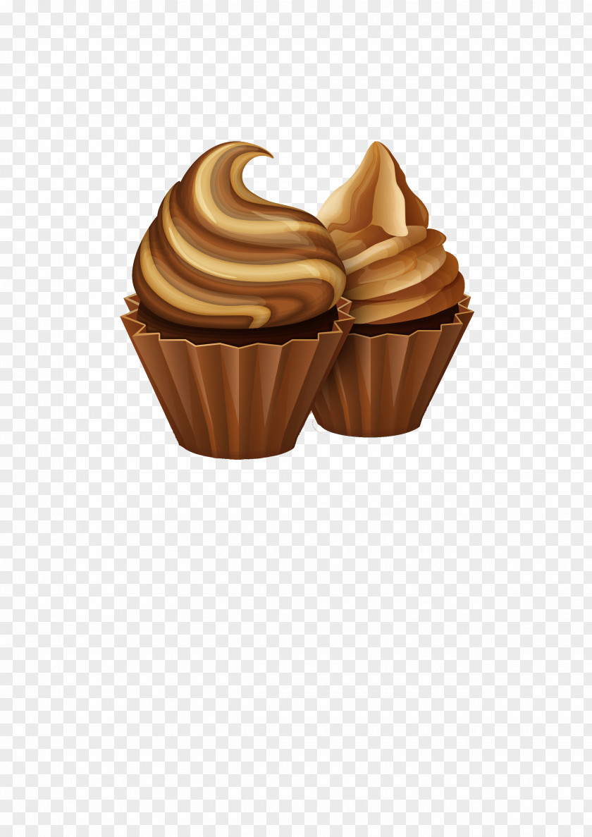 Vector Chocolate Cupcakes Ice Cream Coffee Cupcake Cake Cafe PNG