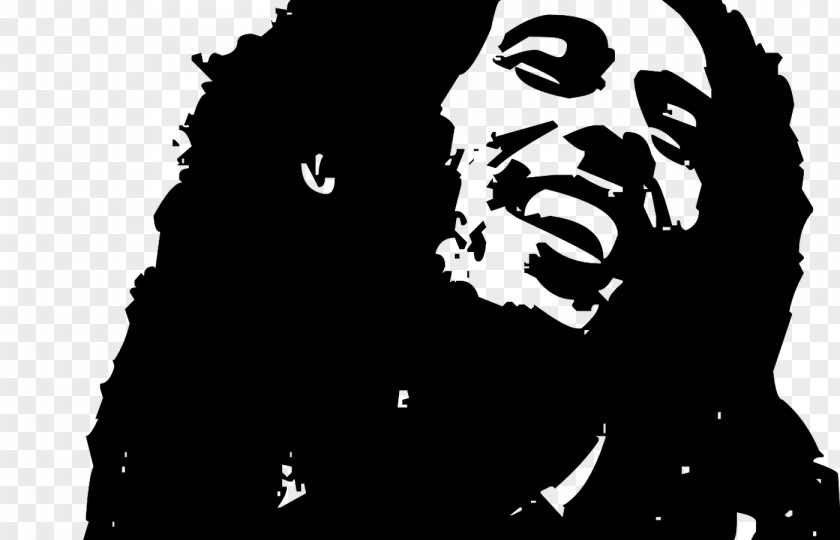 Bob Marley Stencil Art Clip PNG