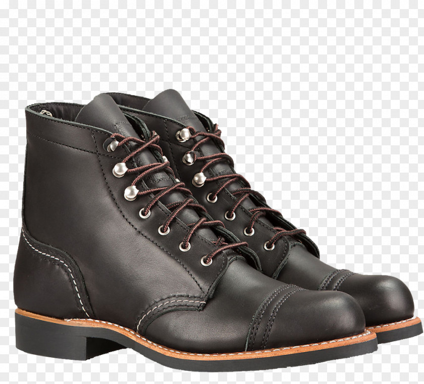 Boot Red Wing Shoes Leather 3366 Iron Ranger Black Boundary PNG