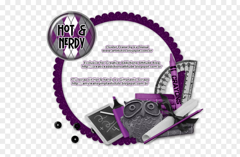 Nerdy Creative Addictions Attitude Black Brand Purple PNG