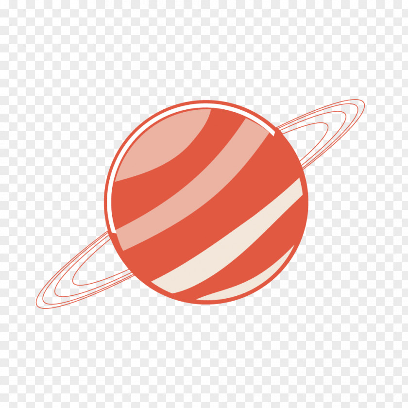 Orange Stripes Planet PNG