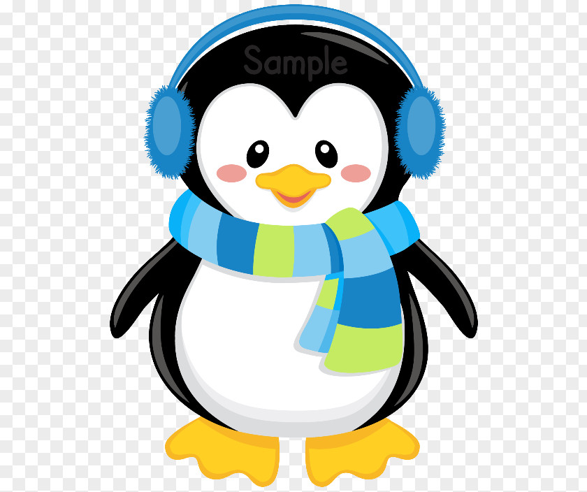 Penguin Girl PNG , the little girl with a scarf clipart PNG