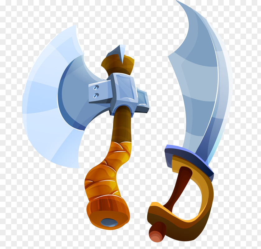 Ax And Broadsword Axe Cartoon Weapon PNG