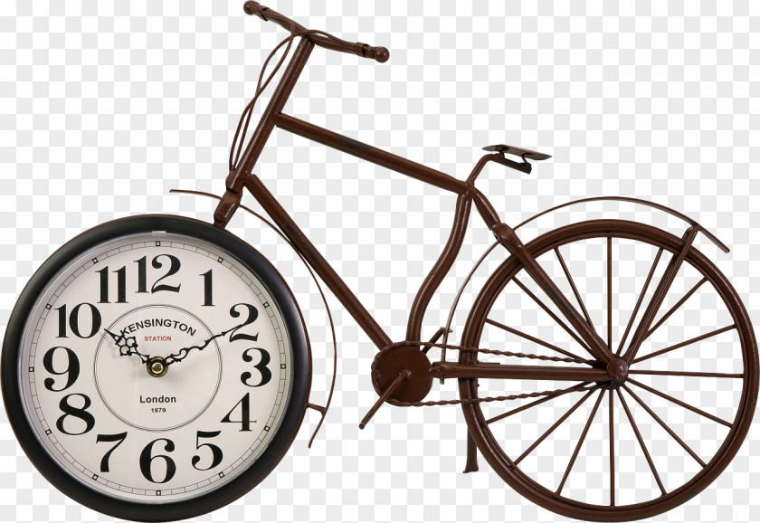 Bicicle Mantel Clock Table Bicycle Furniture PNG
